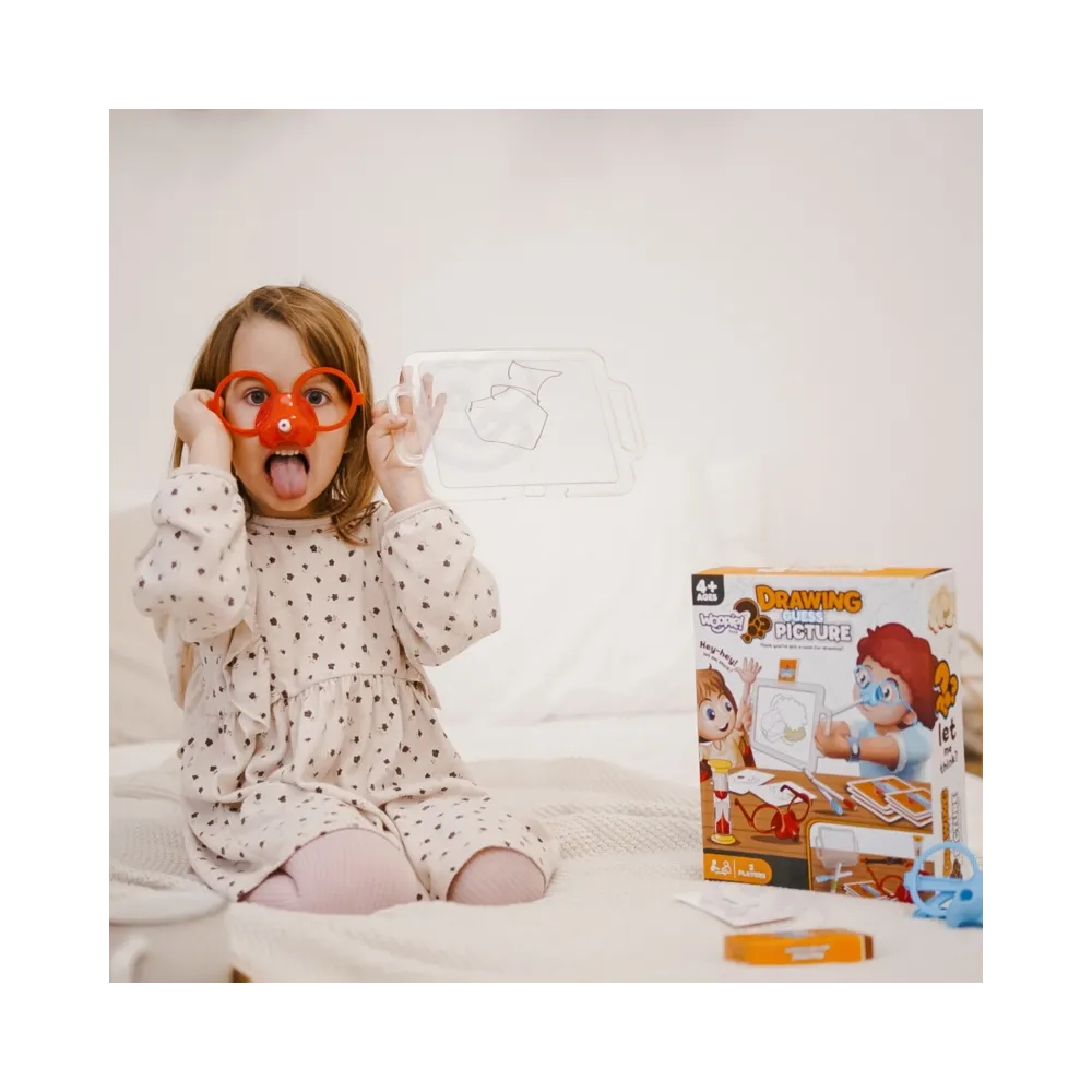 WOOPIE Gra Kalambury "Narysuj i Zgadnij Obrazek" Malowanie Nosem