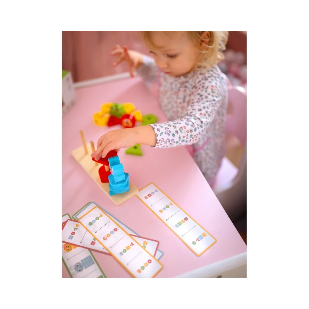 WOOPIE GREEN Układanka Montessori Piramidka Zwierzątka 27 el. FSC