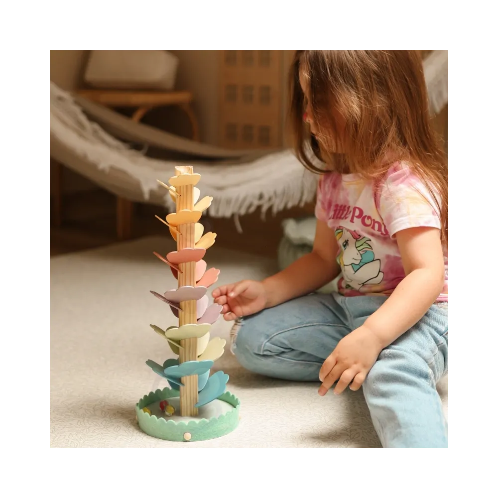 WOOPIE GREEN Drewniany Kulodrom Muzyczne Drzewko Tęczowe Montessori FSC