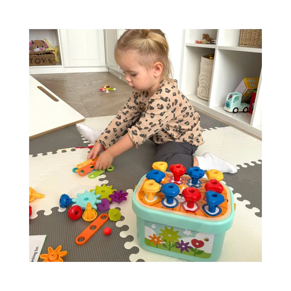 WOOPIE GREEN Konstrukcyjny BOX Motoryczny Montessori 12w1 FSC