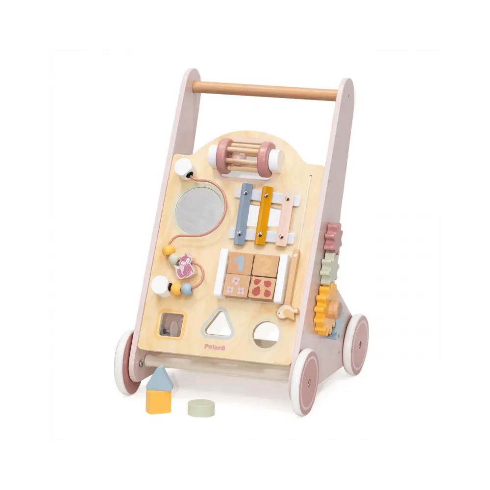 VIGA PolarB Drewniany Pchacz Chodzik Różowy Edukacyjny