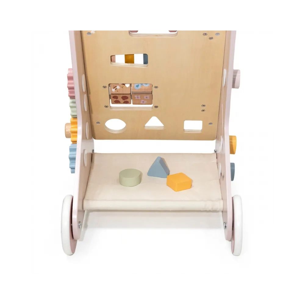 VIGA PolarB Drewniany Pchacz Chodzik Różowy Edukacyjny