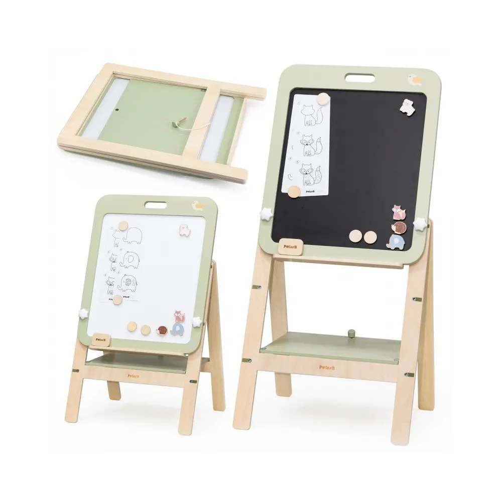 VIGA PolarB Rosnąca Drewniana Tablica Kredowa Suchościeralna Magnetyczna