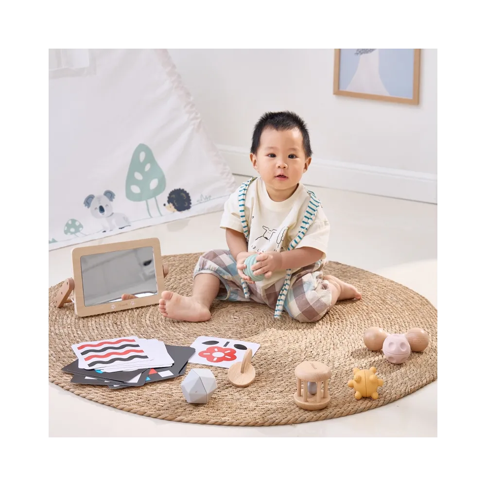 VIGA Zestaw Zabawek Edukacyjnych Pudełko Box od urodzenia do 6 miesiąca