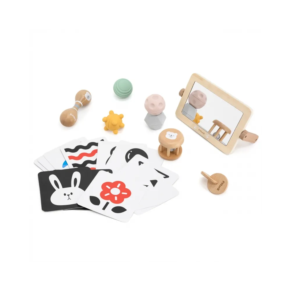 VIGA Zestaw Zabawek Edukacyjnych Pudełko Box od urodzenia do 6 miesiąca