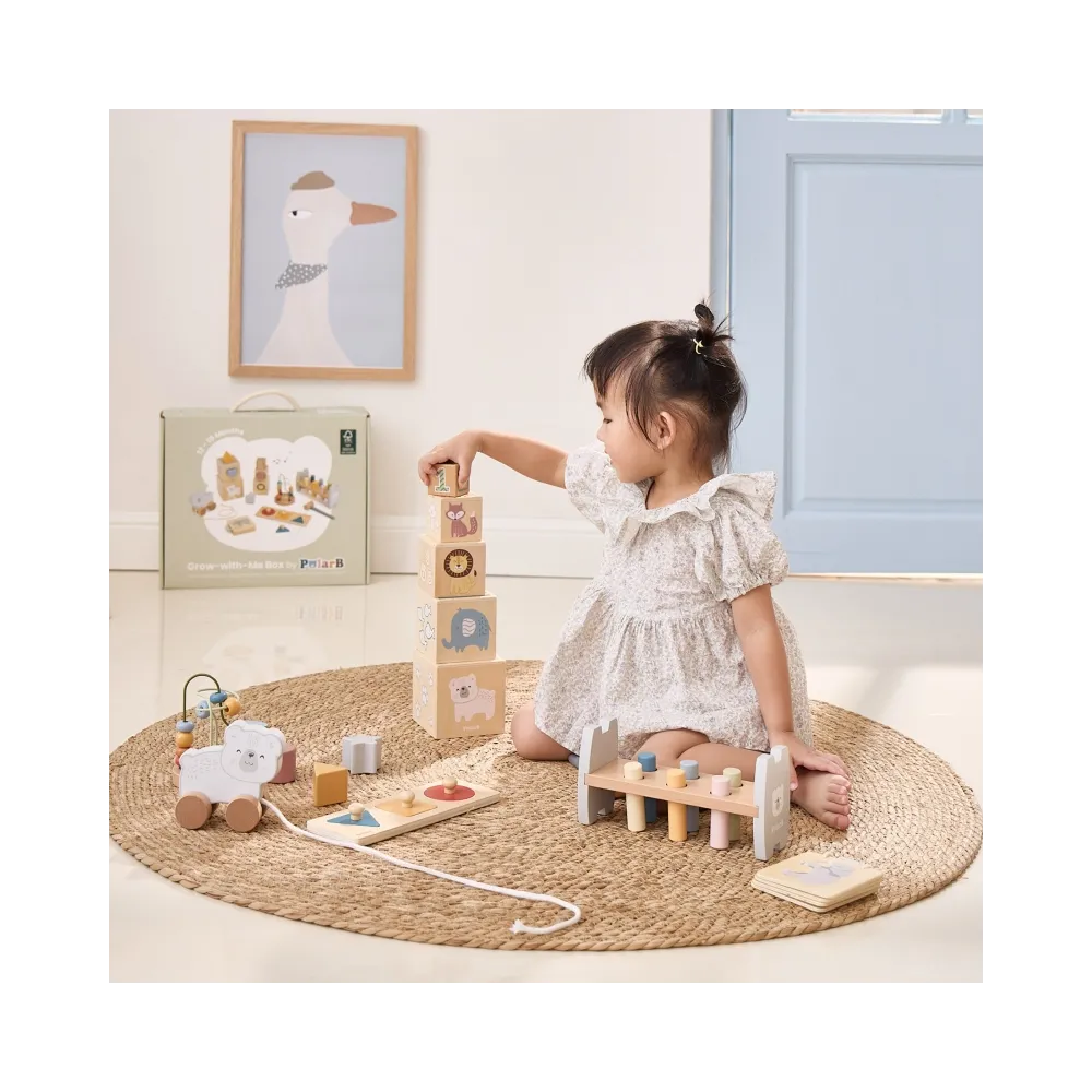 Piramidka sorter kształtów do nauki rozpoznawania rozmiarów i liczb