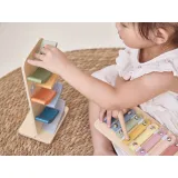 Książeczka drewniana o owocach dla dzieci powyżej 18 miesięcy