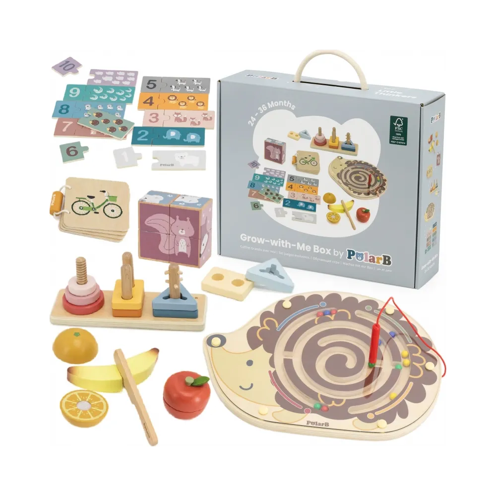 VIGA Zestaw Zabawek Edukacyjnych Pudełko Box od 24 miesiąca do 36 miesiąca