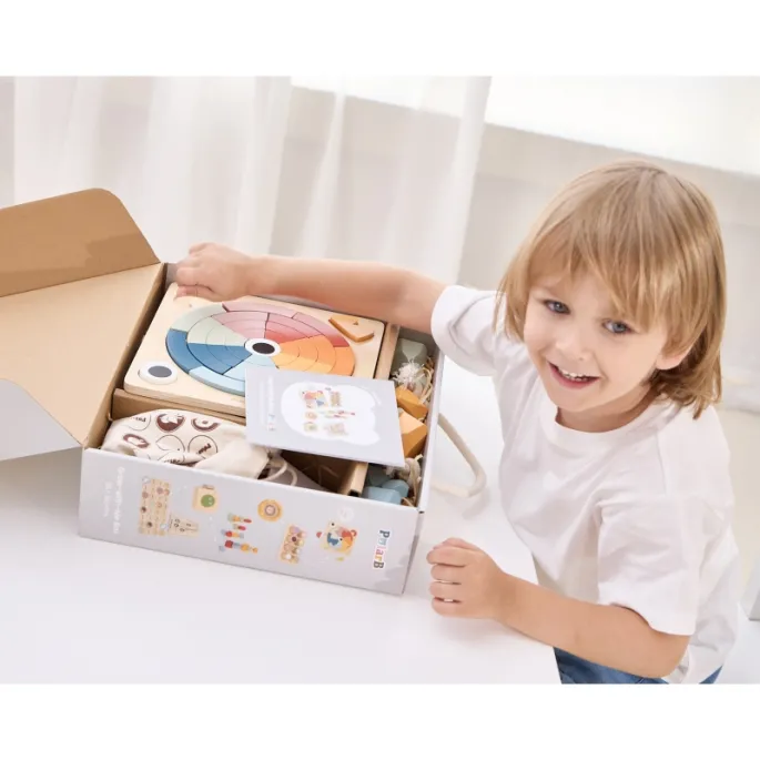 Plansza dotykowa z 8 fakturami do zabawy i nauki