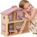 Duży domek dla lalek VIGA z serii PolarB w pastelowych kolorach