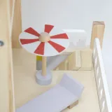 VIGA Zestaw Drewniany Domek dla Lalek z Laleczkami i Akcesoriami