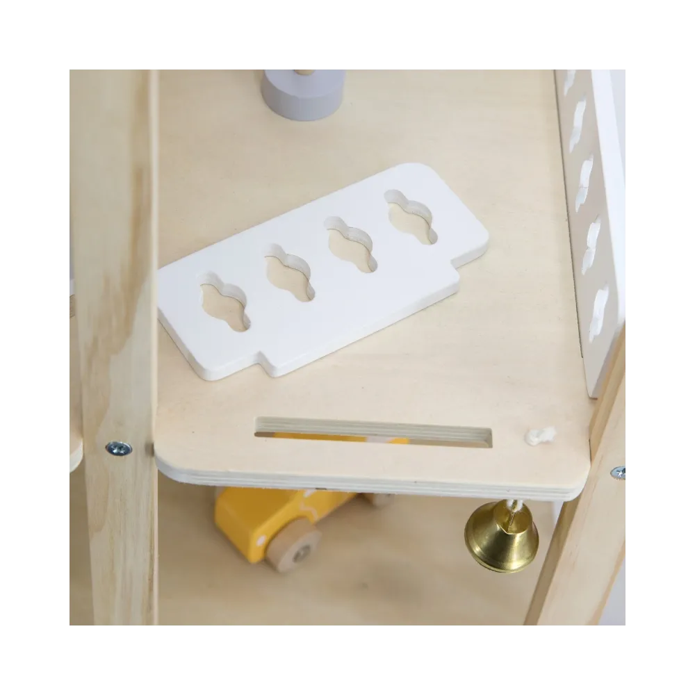 VIGA Zestaw Drewniany Domek dla Lalek z Laleczkami i Akcesoriami