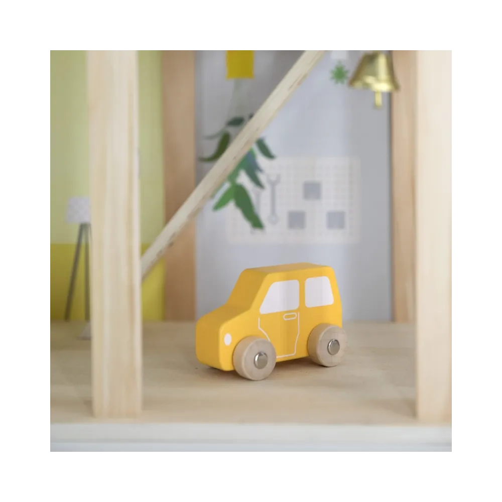 VIGA Zestaw Drewniany Domek dla Lalek z Laleczkami i Akcesoriami