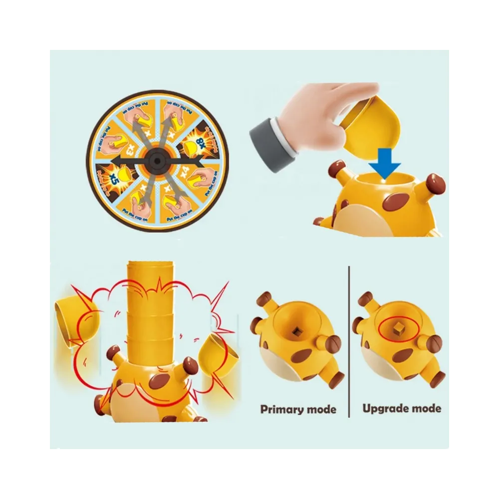 WOOPIE Gra Zręcznościowa Żyrafka Układanie Kubeczków