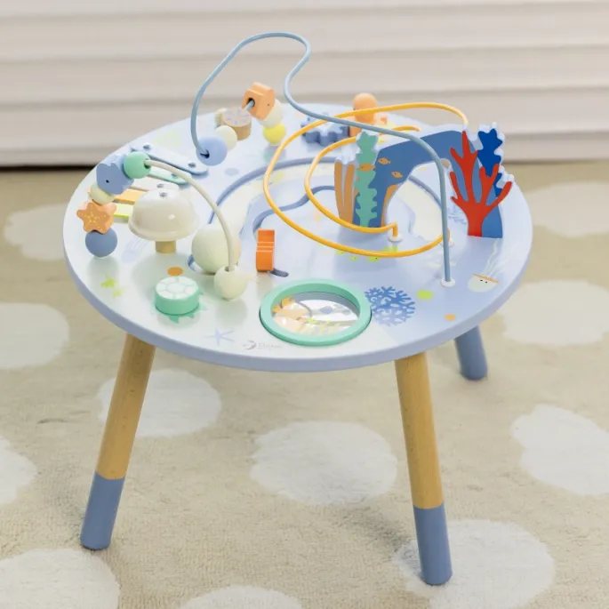 Edukacyjny stolik dla dzieci z instrumentami muzycznymi