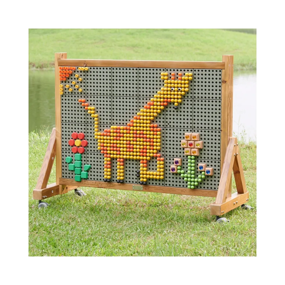 MASTERKIDZ Drewniana Ściana Tablica XXL Naukowa Kreatywna STEM WALL Outdoor