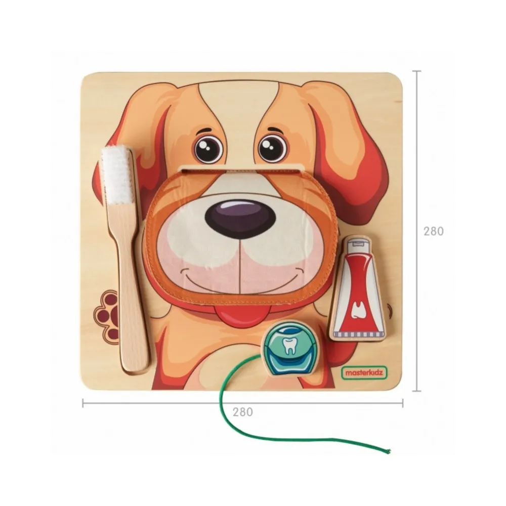 Tablica do nauki dbania o zęby dla najmłodszych.