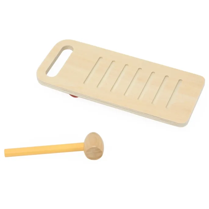 Kolorowe cymbałki i młoteczek do zabawy muzycznej