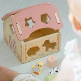 WOOPIE GREEN Drewniana Farma Sorter Kształtów i Kolorów 13 el.