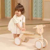 VIGA PolarB Drewniany Jeździk Miś Brunatny Miękkie Koła