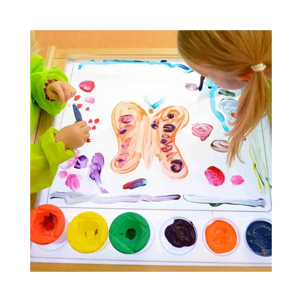 MASTERKIDZ Rama Sensoryczna - Panel LED + Przezroczysta Taca Do Malowania