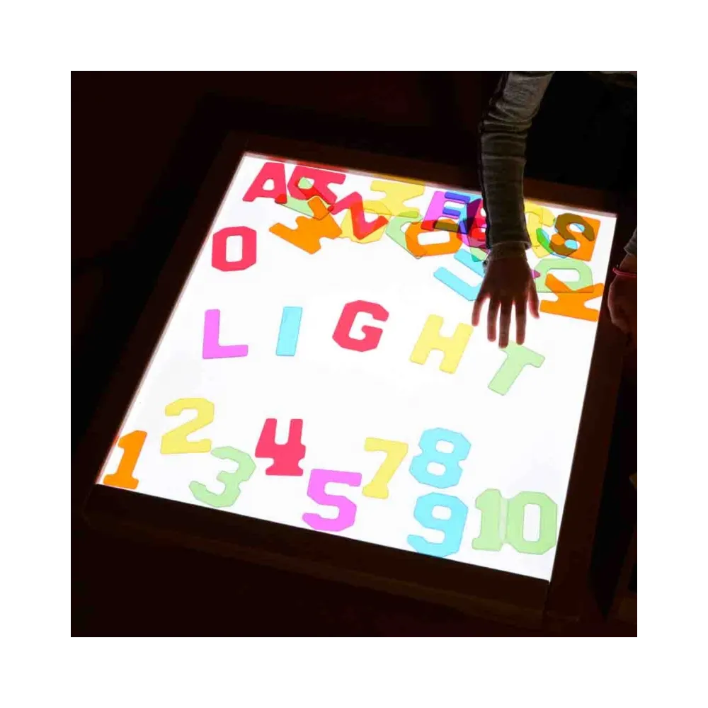 MASTERKIDZ Rama Sensoryczna - Panel LED + Przezroczysta Taca Do Malowania