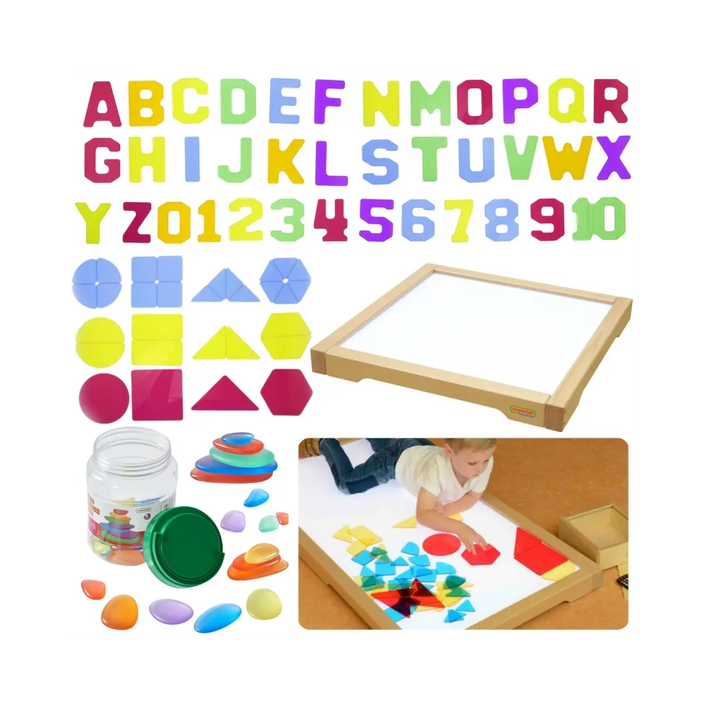 MASTERKIDZ Panel Skrzynia LED Sensoryczna + Zestaw Akcesoriów