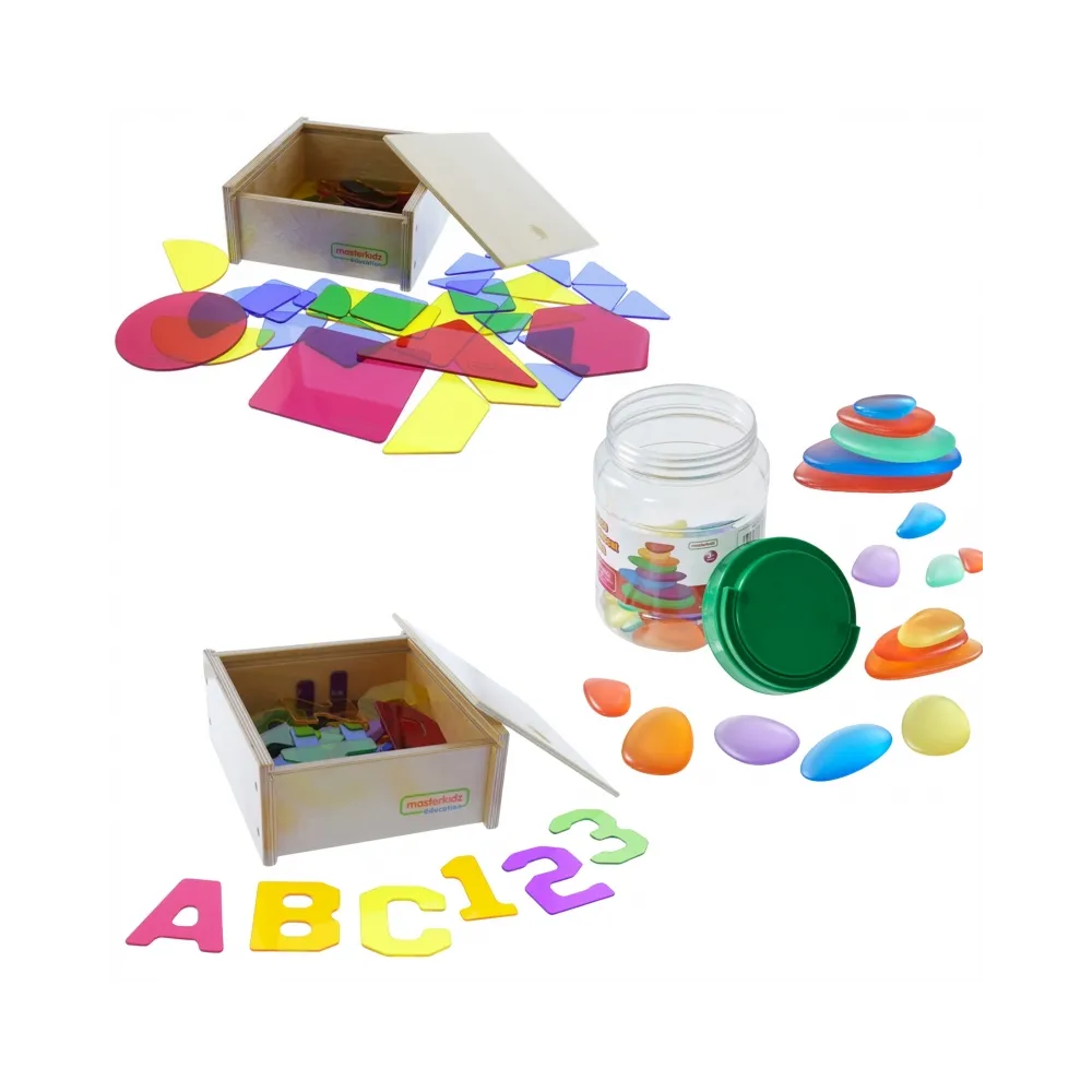 MASTERKIDZ Panel Skrzynia LED Sensoryczna + Zestaw Akcesoriów