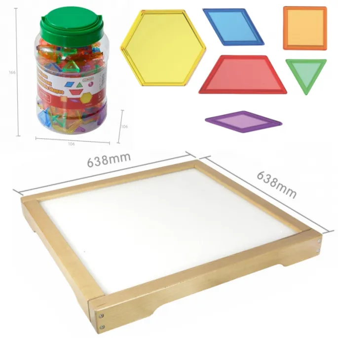 Drewniana skrzynia z efektem świetlnym dla maluchów