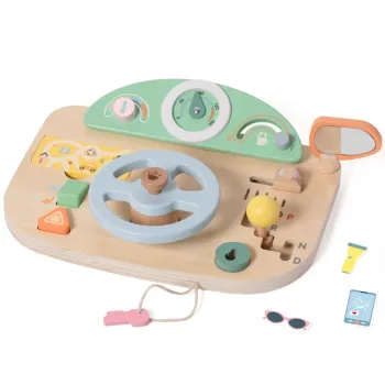 CLASSIC WORLD Drewniana Tablica Manipulacyjna Wielofunkcyjna Kierownica Motoryczna