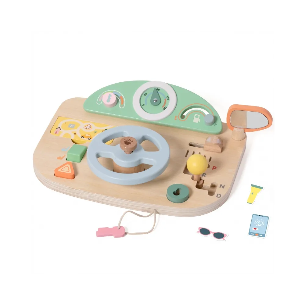 CLASSIC WORLD Drewniana Tablica Manipulacyjna Wielofunkcyjna Kierownica Motoryczna