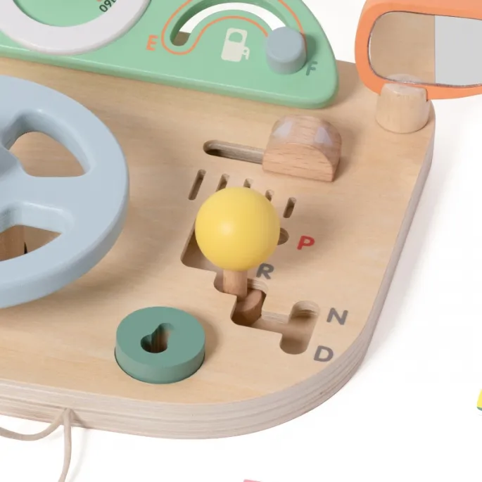 Tablica z ruchomymi elementami do zabawy