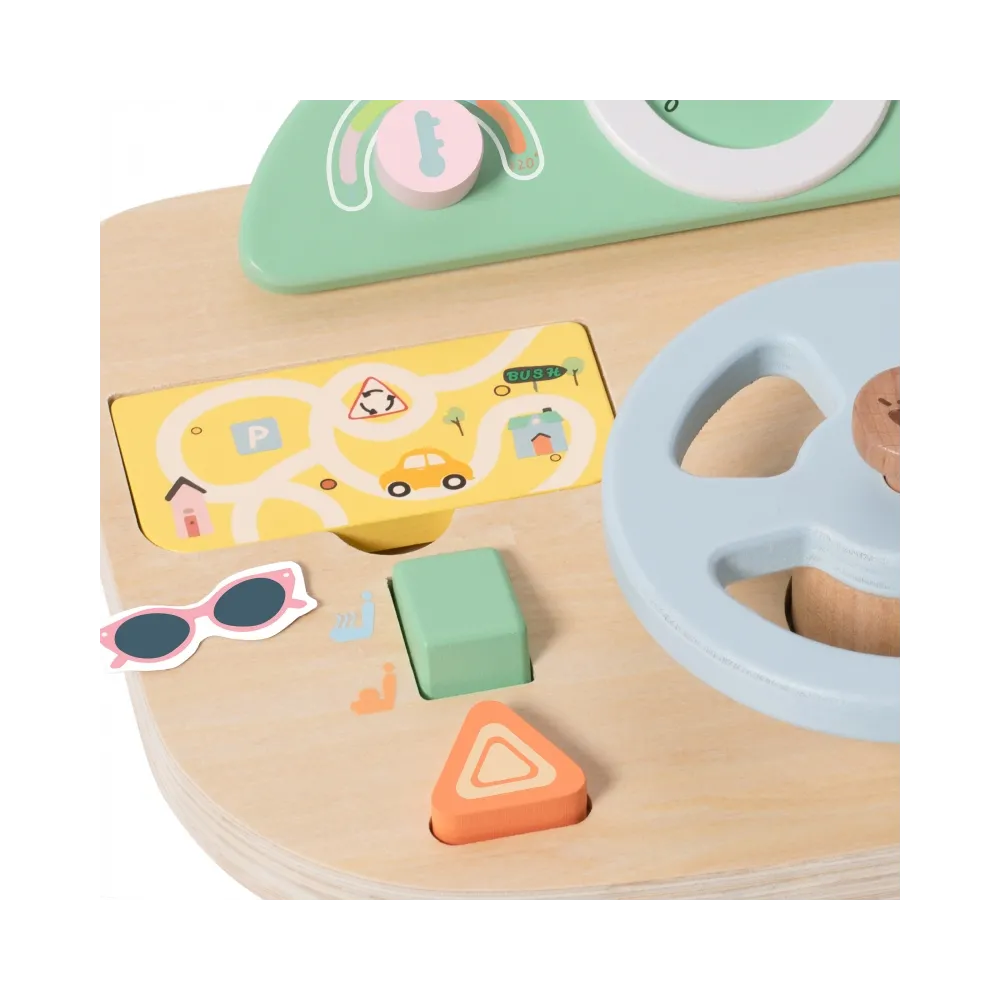 CLASSIC WORLD Drewniana Tablica Manipulacyjna Wielofunkcyjna Kierownica Motoryczna