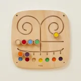 VIGA Drewniana Tablica Manipulacyjna Sensoryczna Labirynt Dotknij i Dopasuj