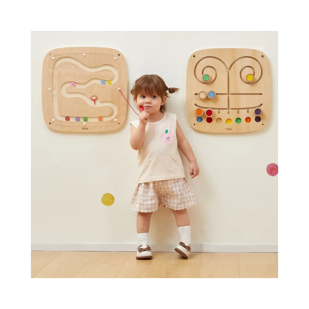 VIGA Drewniana Tablica Manipulacyjna Sensoryczna Przepływ Grawitacyjny
