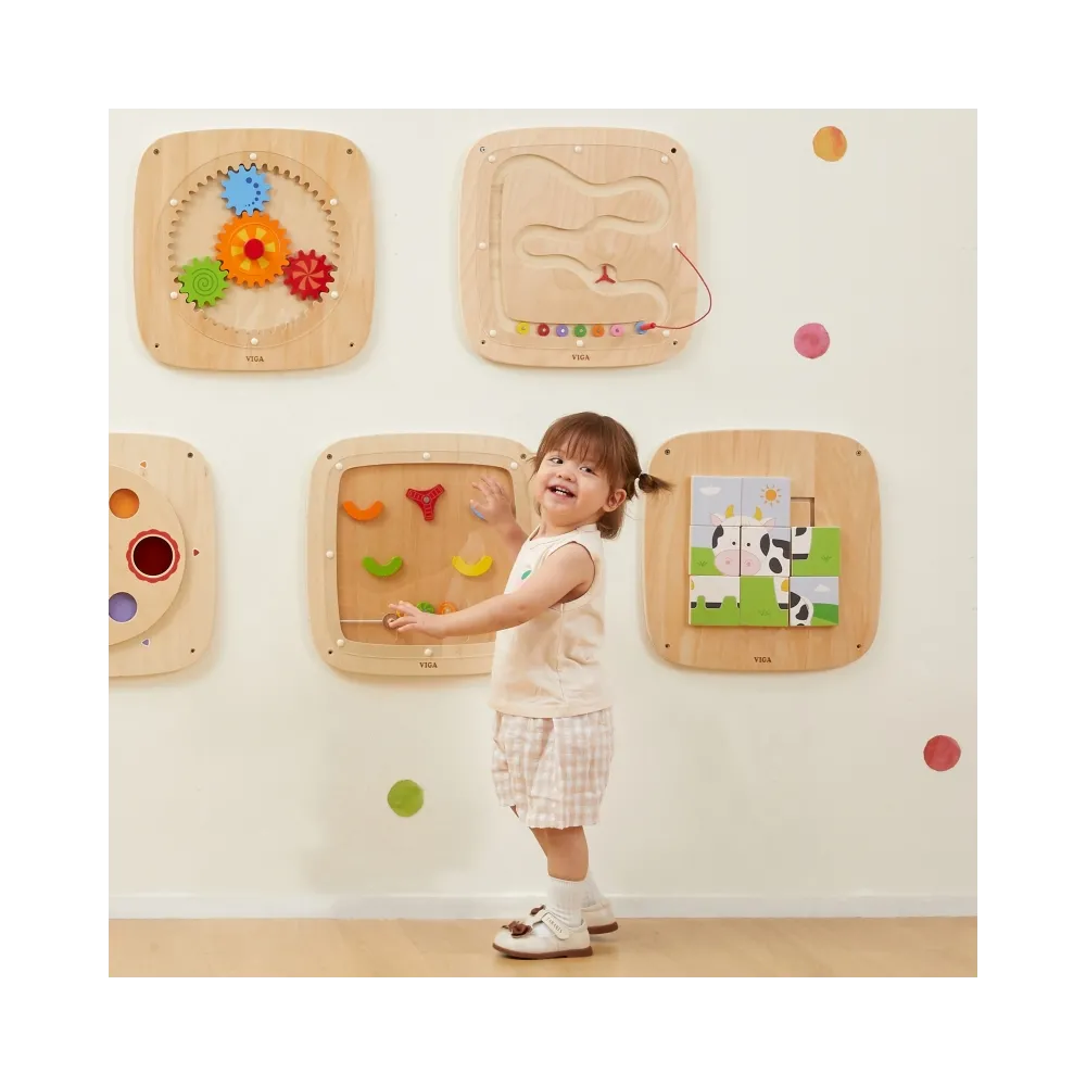 VIGA Drewniana Tablica Manipulacyjna Sensoryczna Przepływ Grawitacyjny