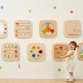 VIGA Drewniana Tablica Manipulacyjna Sensoryczna Nauka Liczenia Sorter