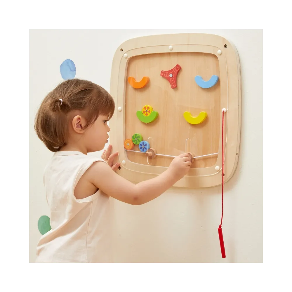 VIGA Drewniana Tablica Manipulacyjna Sensoryczna Gra w Pinball