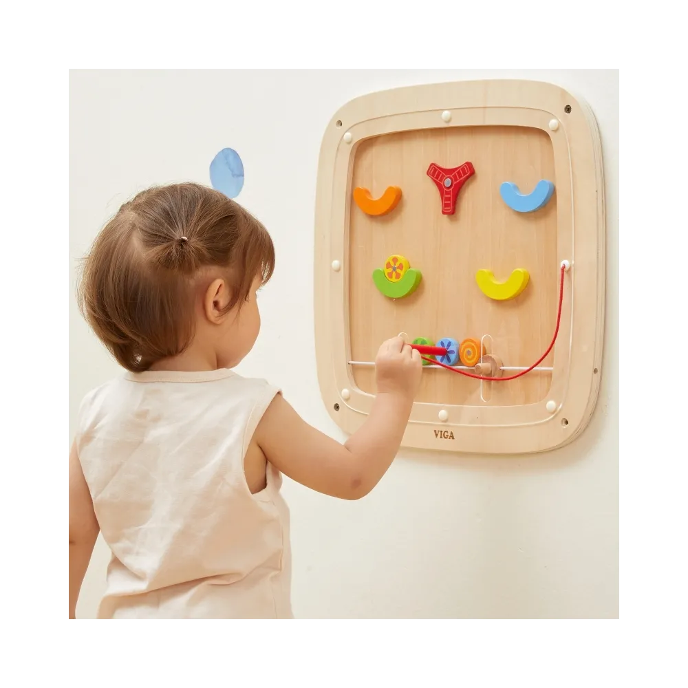 VIGA Drewniana Tablica Manipulacyjna Sensoryczna Gra w Pinball