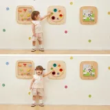 VIGA Drewniana Tablica Manipulacyjna Sensoryczna Układanka Obrazkowa