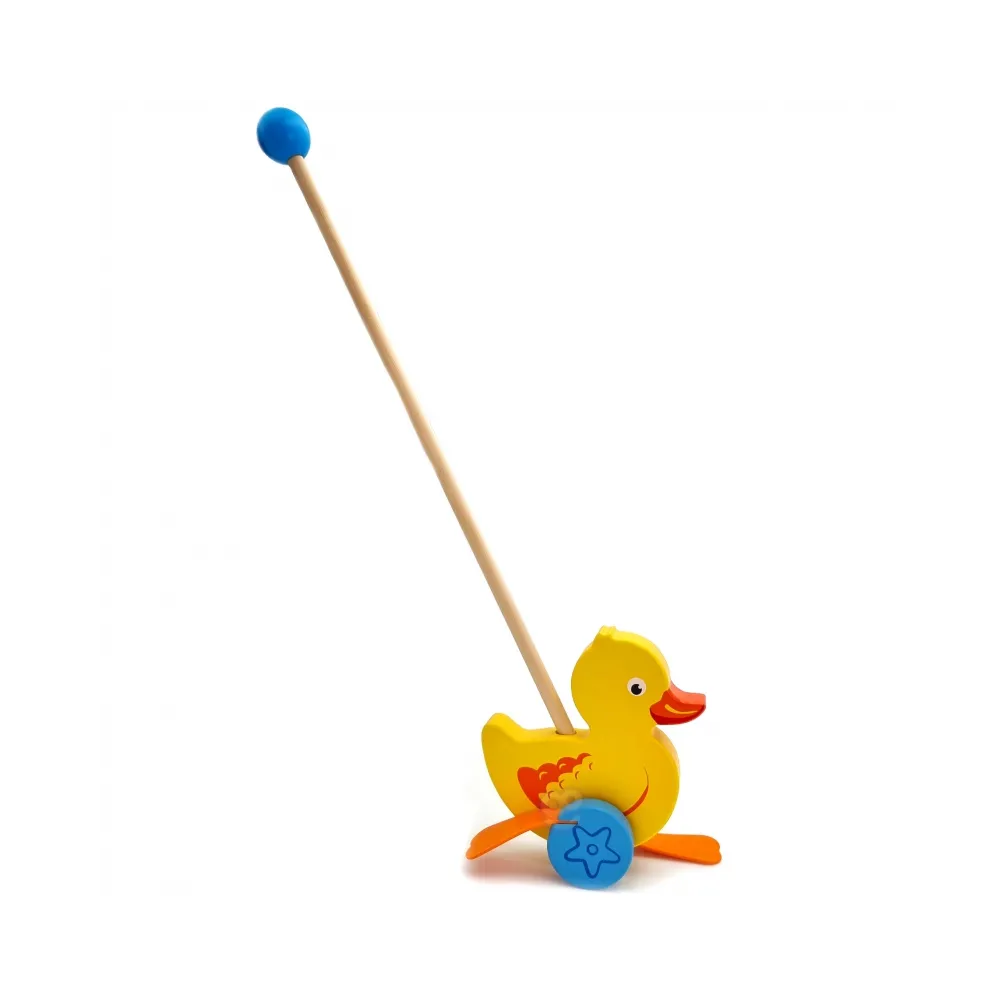 Eleganckie opakowanie z drewnianą kaczuszką do zabawy