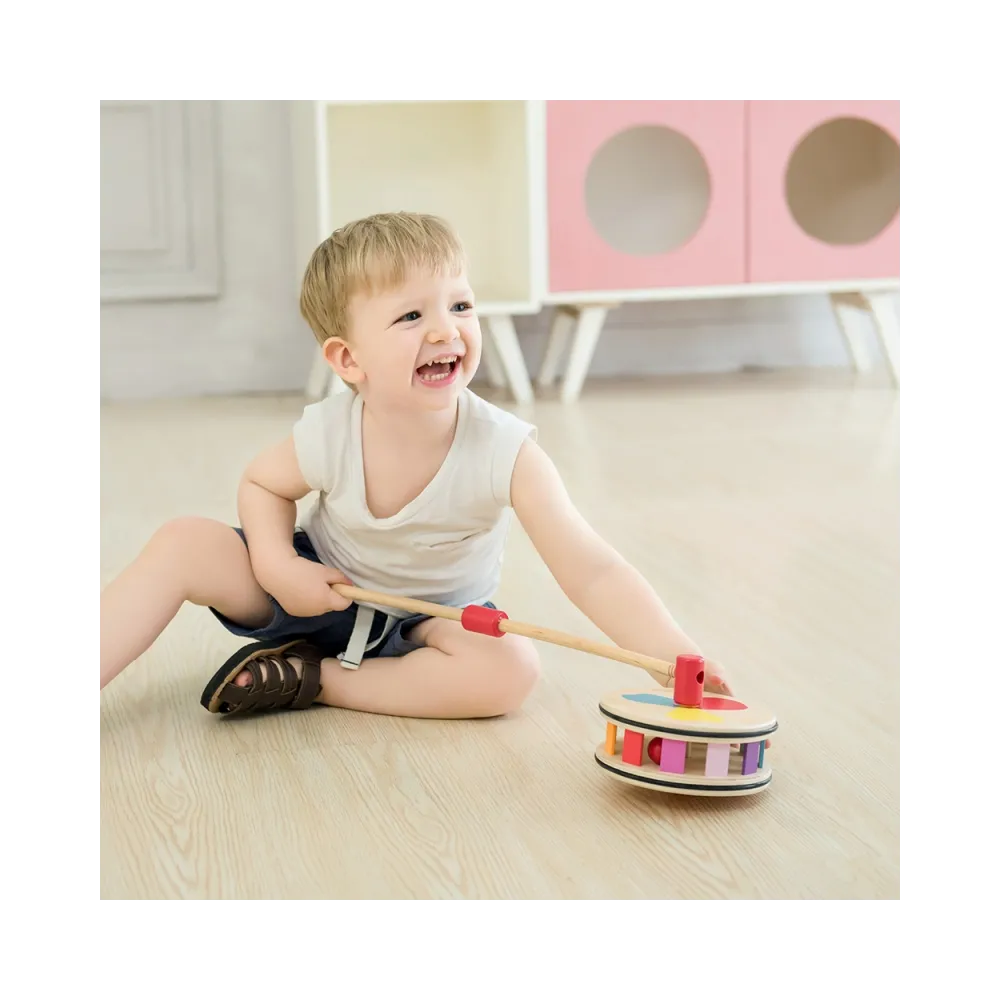 Zabawka sensoryczna z gumowanymi kółkami dla niemowląt