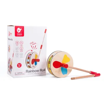 Tęczowa karuzela na pchaczu dla małego dziecka od 12 miesięcy