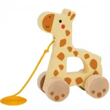 Drewniana żyrafka do ciągnięcia dla maluchów