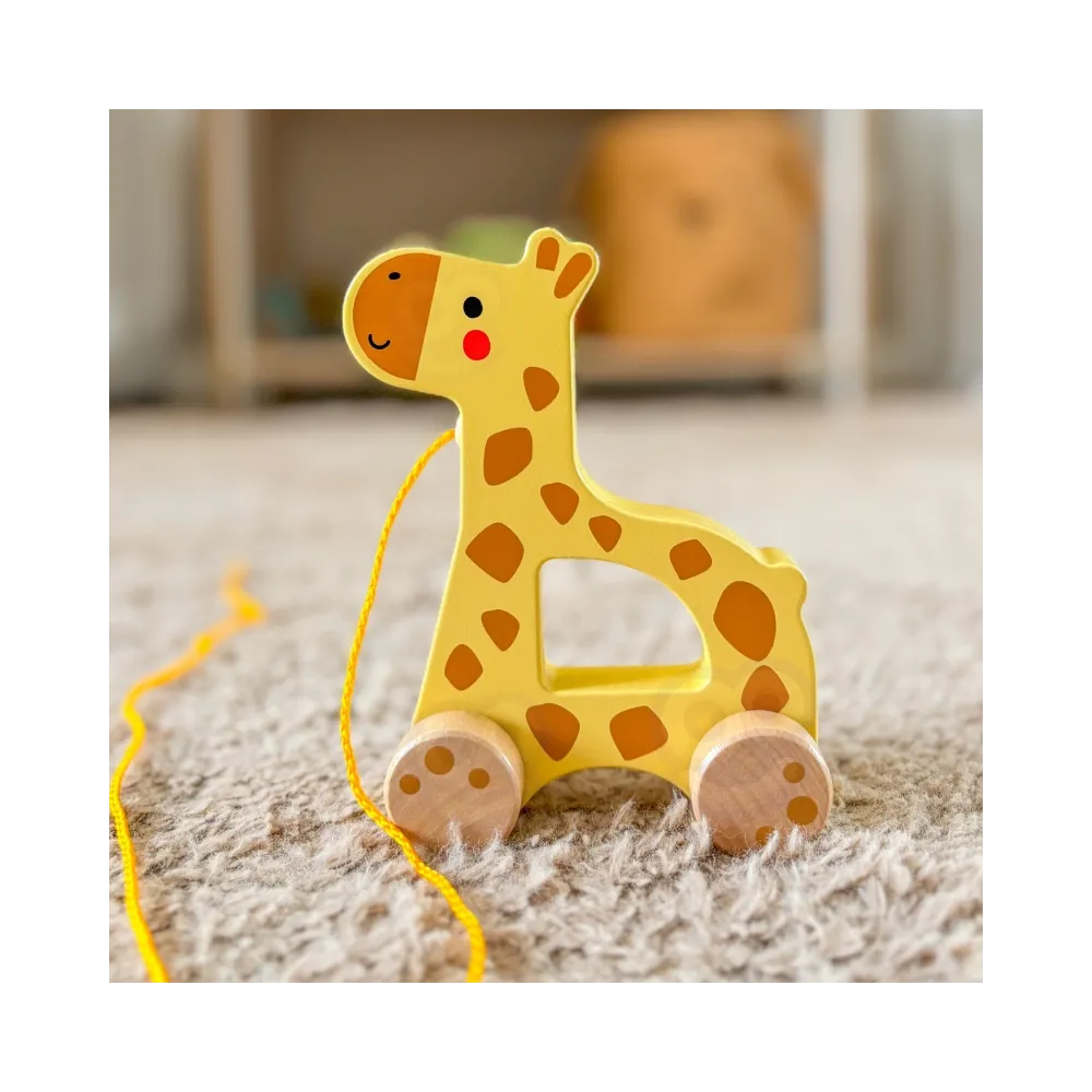 Edukacyjna zabawka w kształcie żyrafy do nauki chodzenia