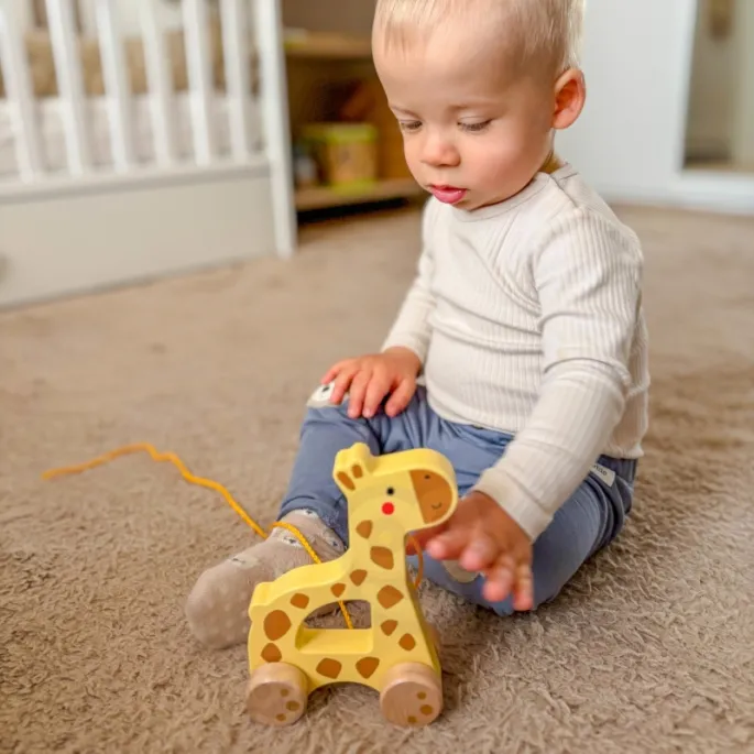 Rozwój motoryki dużej z żyrafką do ciągnięcia