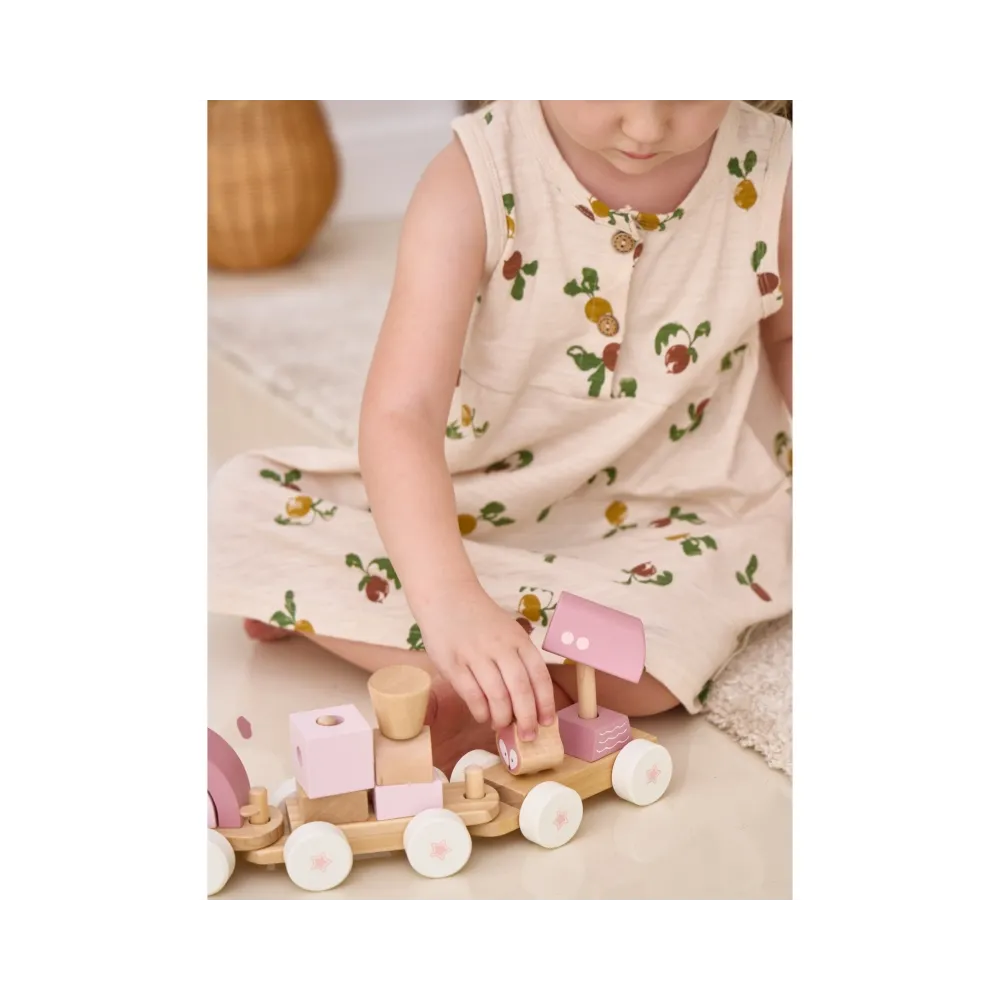 Kreatywna zabawa z różową kolejką VIGA