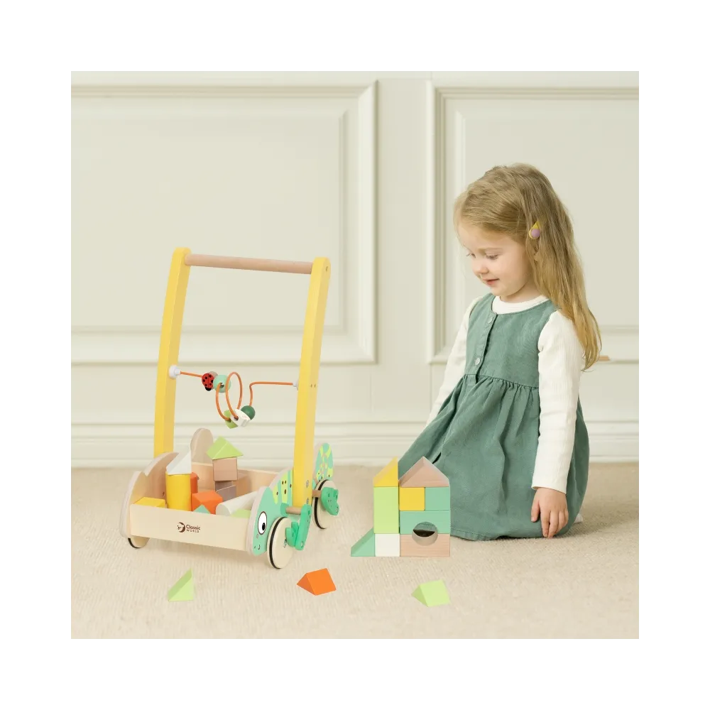 Kameleon z klockami do zabawy dla dzieci.