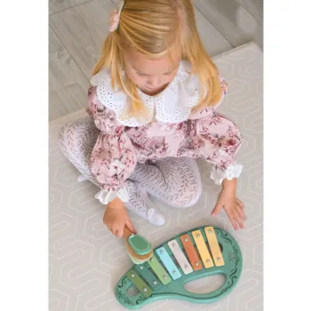 CLASSIC WORLD Drewniany Zestaw Instrumentów Muzycznych Flet Tamburyn Kastaniet Cymbałki