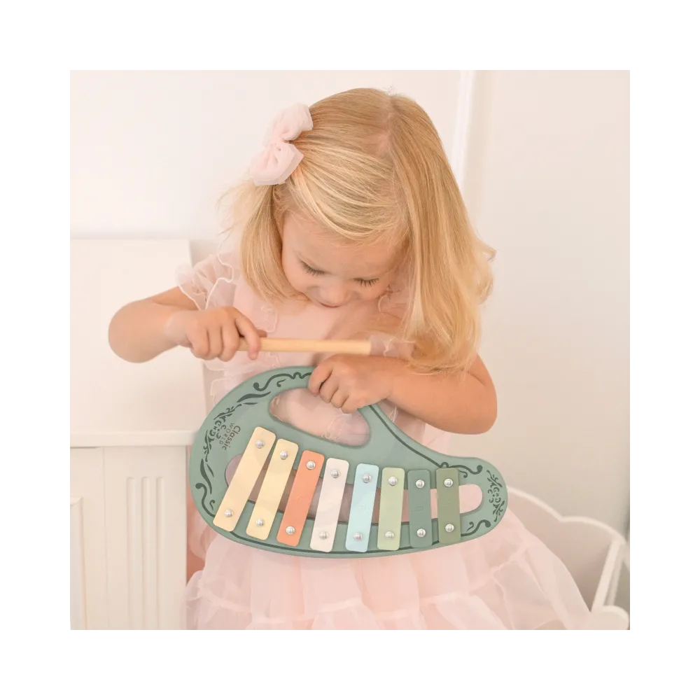 CLASSIC WORLD Drewniany Zestaw Instrumentów Muzycznych Flet Tamburyn Kastaniet Cymbałki